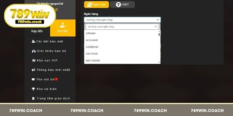 Các vấn đề quan trọng cần chú ý khi rút tiền 789Win