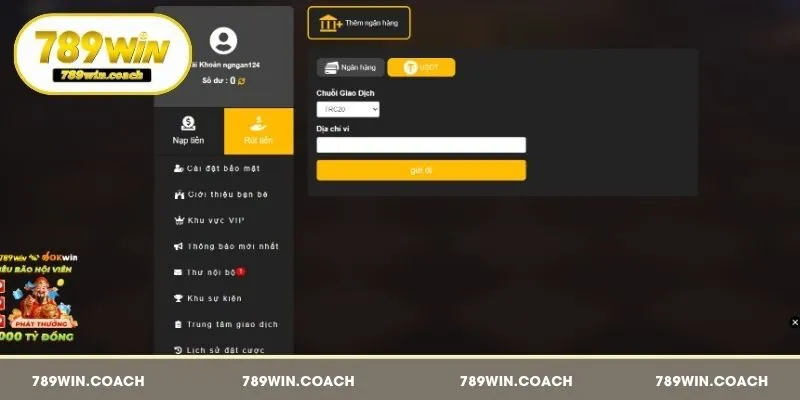 Các yêu cầu cần đáp ứng trước khi rút tiền 789Win