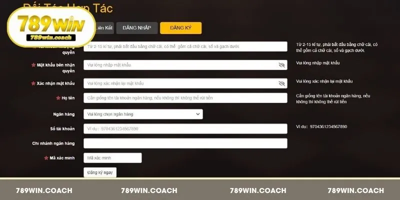 Cách đăng ký đại lý 789Win đơn giản, dễ dàng