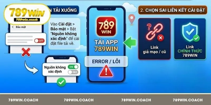 Vấn đề thường gặp khi download app 789Win và cách sửa lỗi
